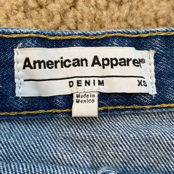 American Apparel Button Front Denim Skirt Women’s XS - Picture 2 of 4